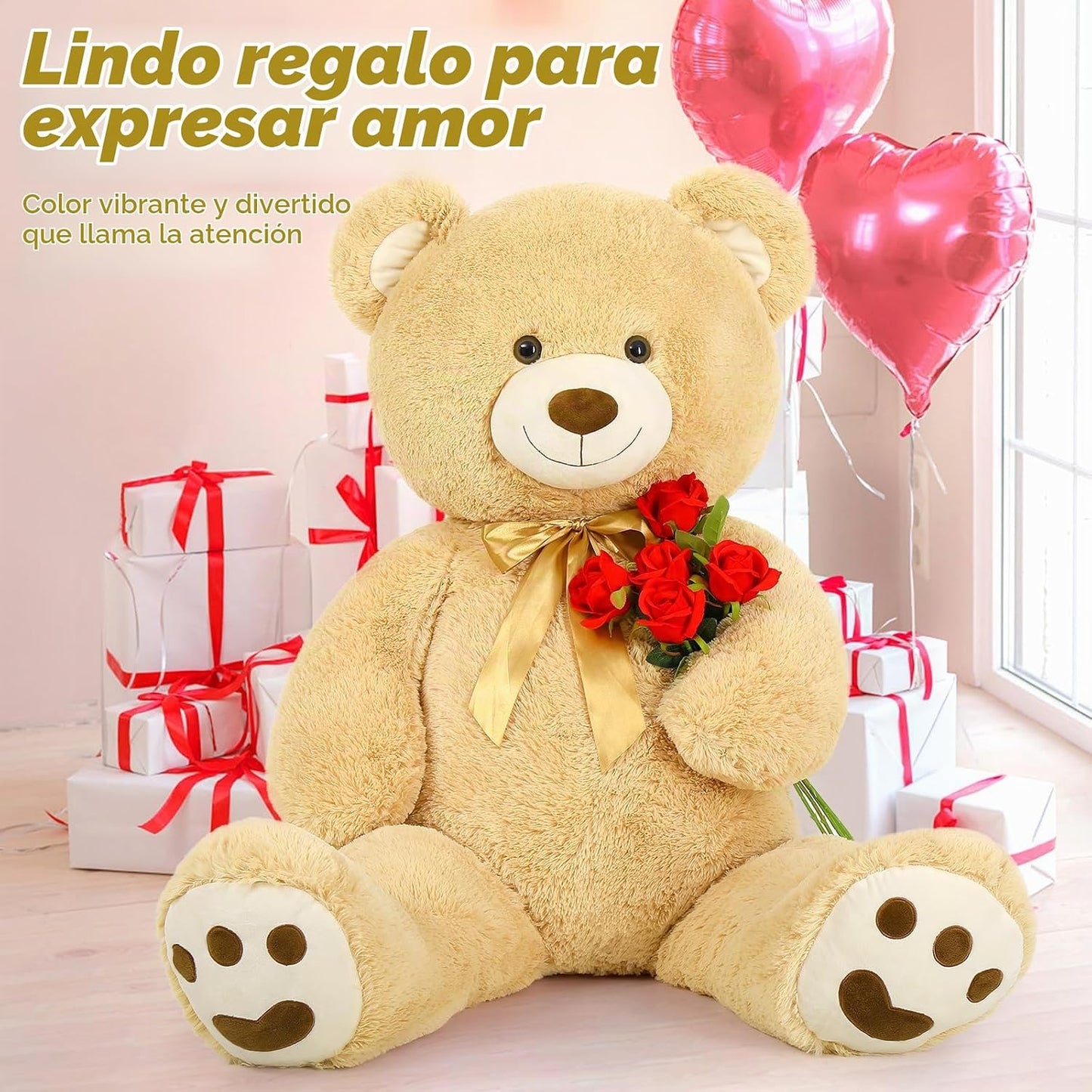 MorisMos Oso de Peluche Gigante de 5 pies, Animal de Peluche, Oso d...