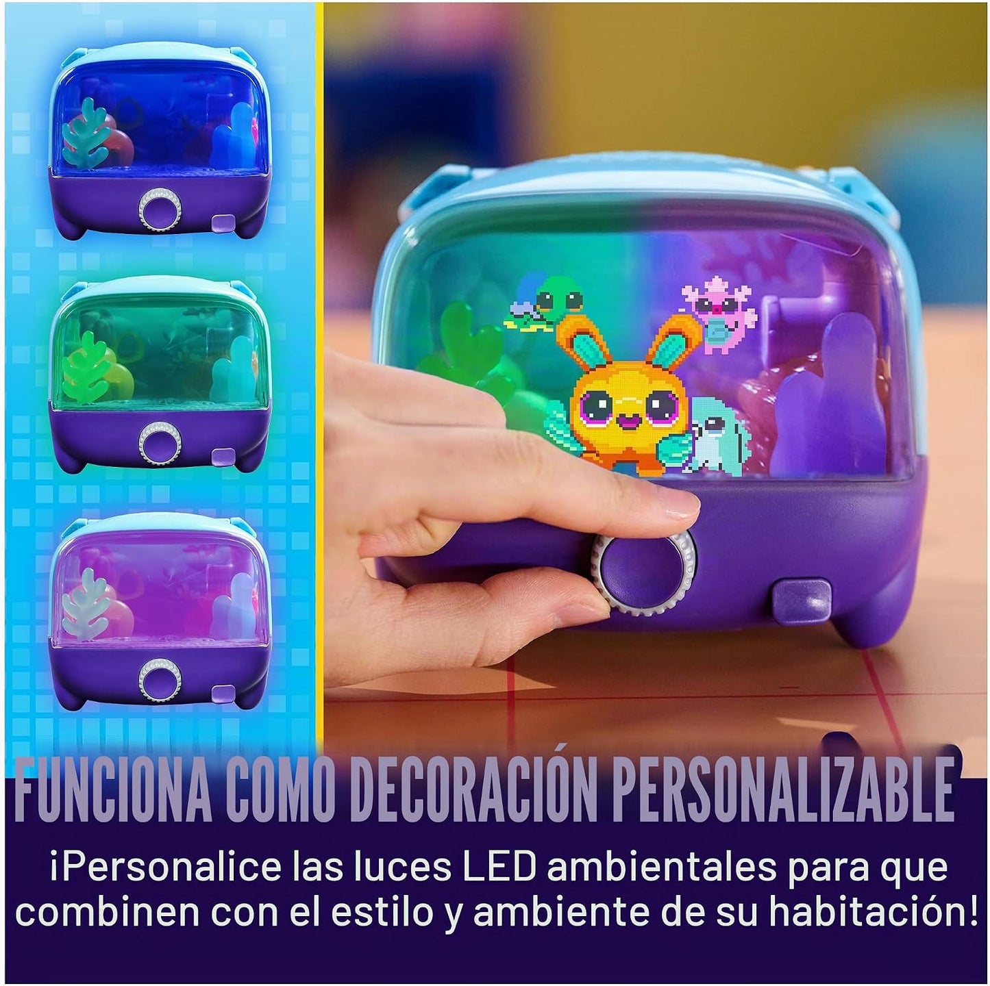 BITZEE Acuario Juguete interactivo para pecera y mascota digital, a...