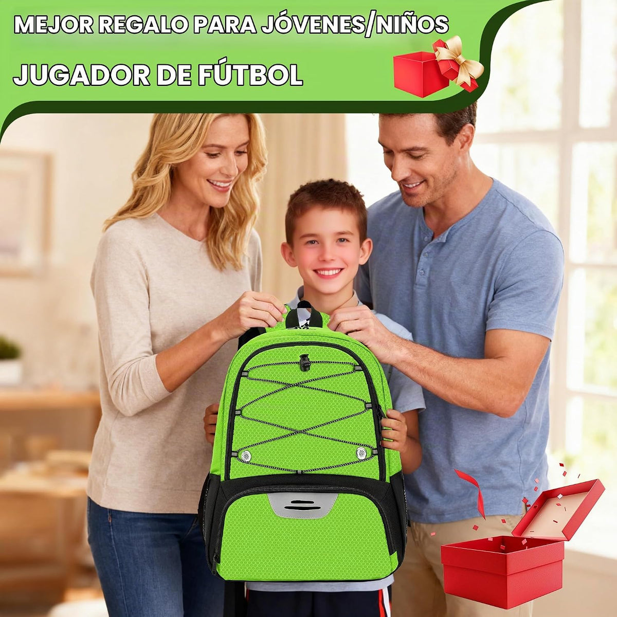 Hsmihair - Mochila de fútbol juvenil - Mochila para fútbol y balonc...