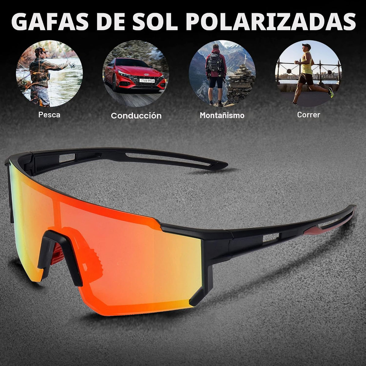 STORYCOAST Gafas de sol deportivas polarizadas para hombres y mujer...