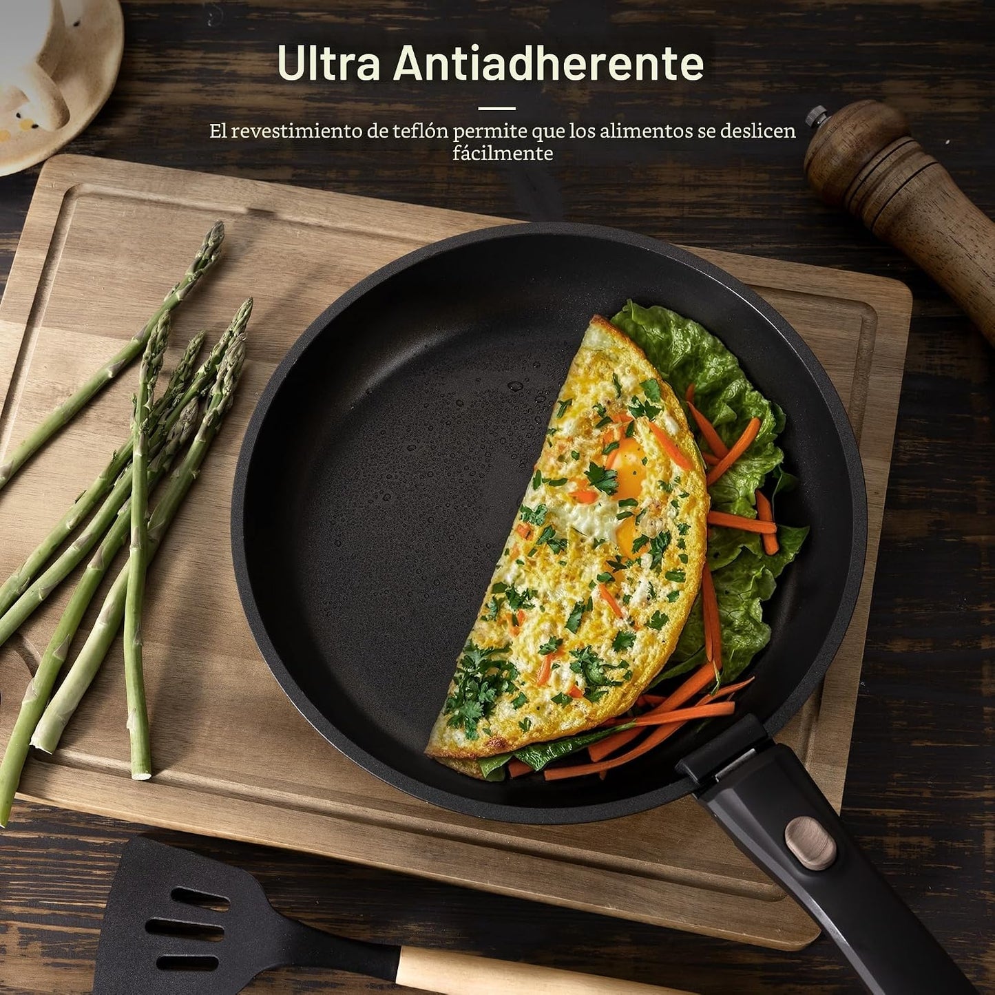 Astercook - Juego de utensilios de cocina de cerámica antiadherente...