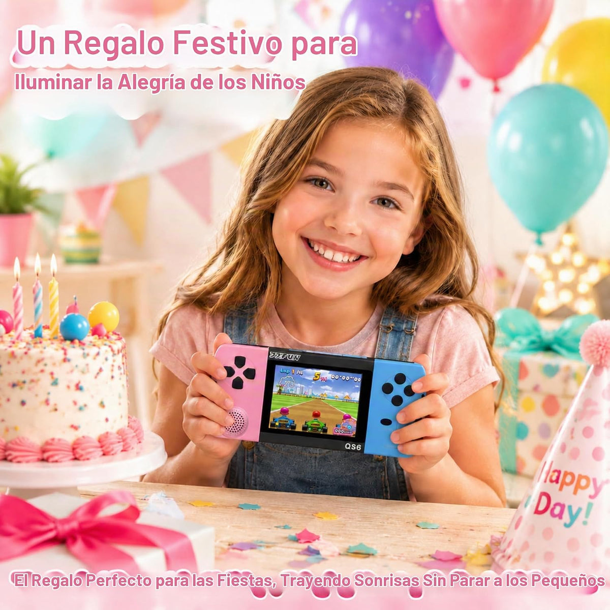 Juegos de mano de 16 bits para niños con pantalla grande IPS de 3.2...