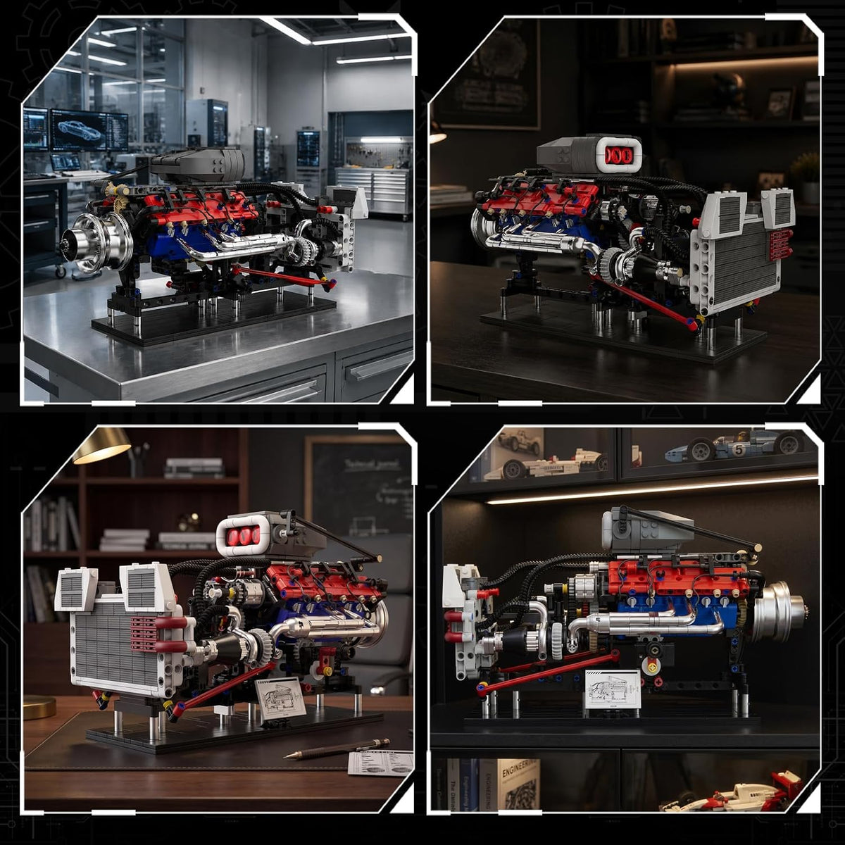 V8 - Juego de construcción de motor compatible con LEGO, kit de mod...