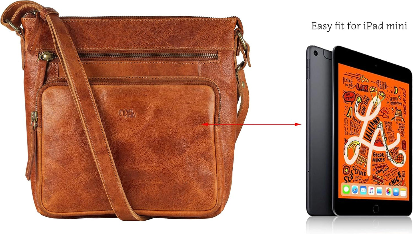 Mou Meraki Bolso cruzado de cuero genuino y bolsos - Bolso cruzado...