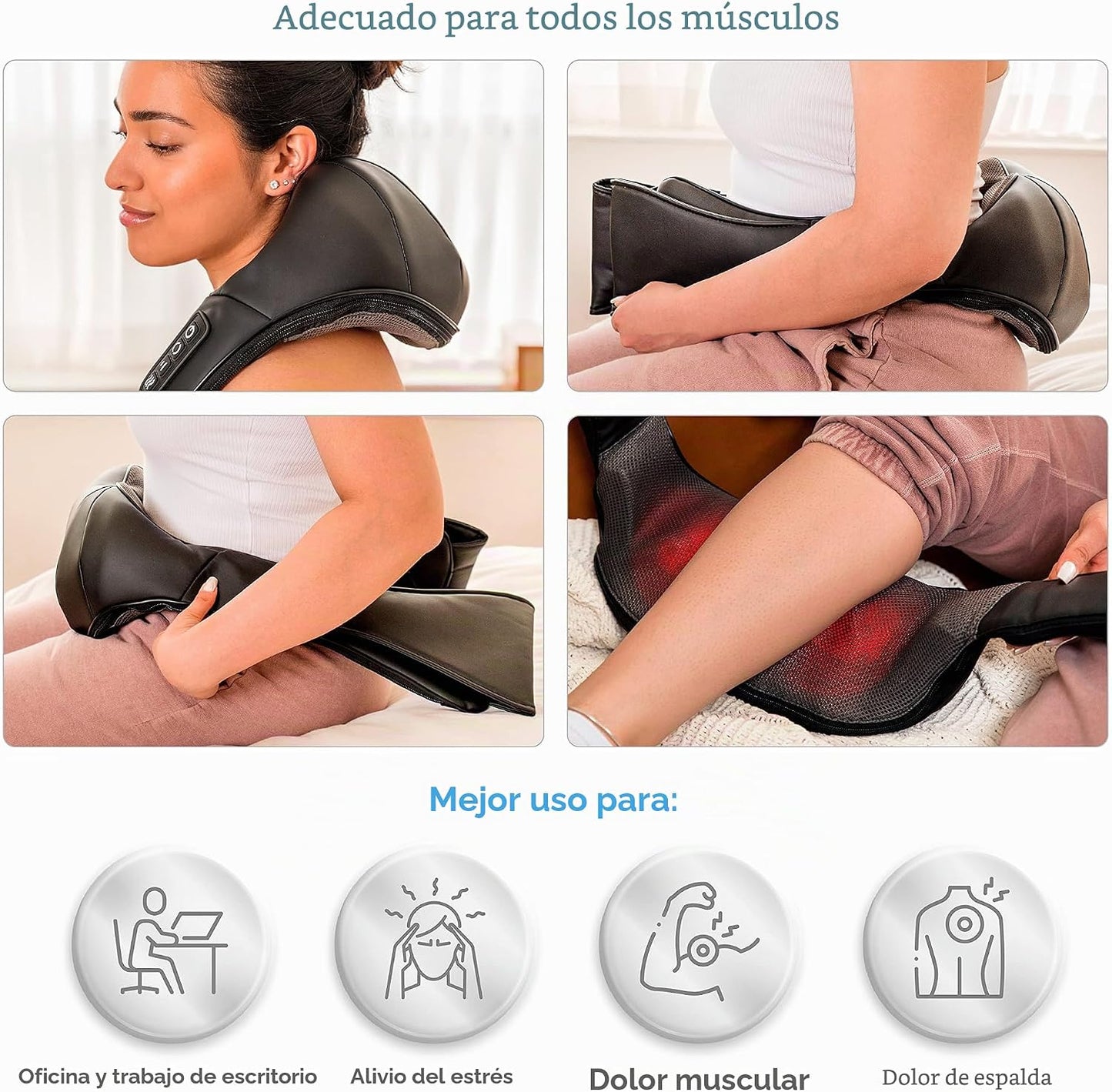 COMFIER Shiatsu - Masajeador de cuello y hombros, regalos de Navida...