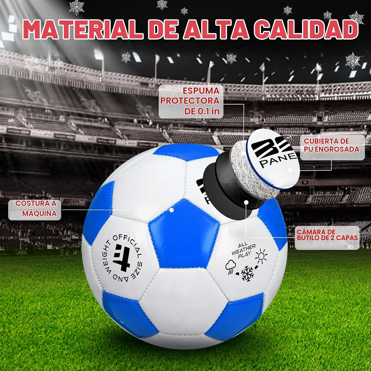 Shappy 2 pelotas de fútbol a granel con bolsa de malla de bomba | T...