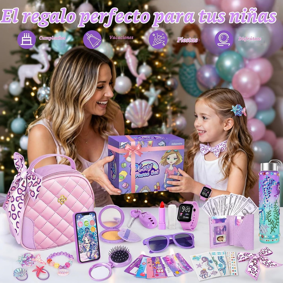 Hohosunlar Monedero de juego para niñas pequeñas de 3 a 12 años con...