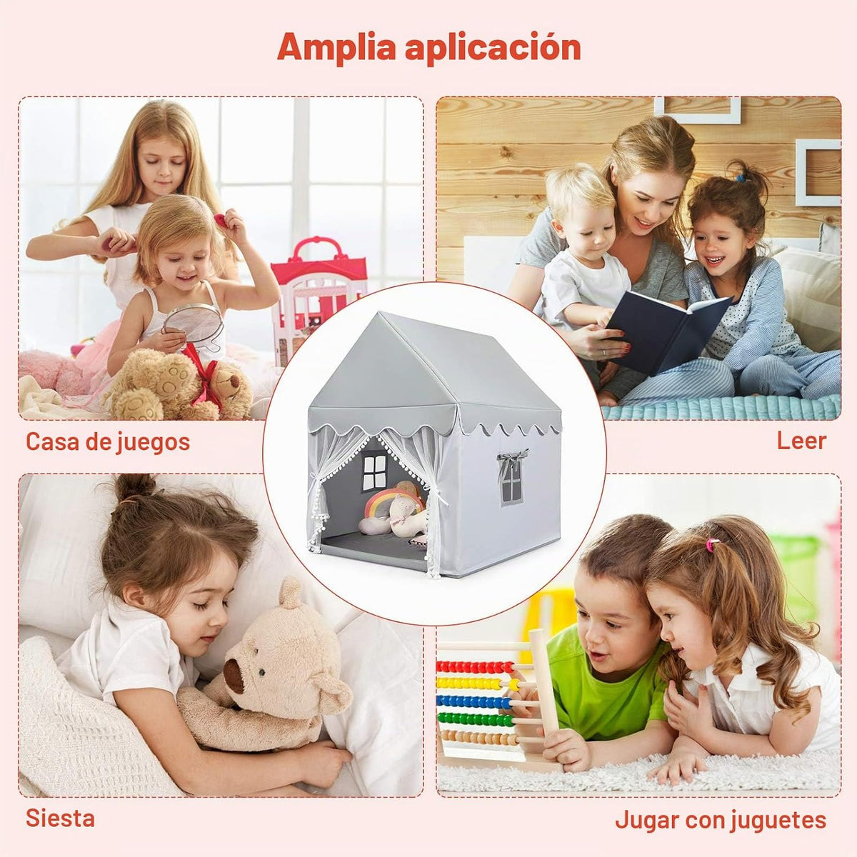 Costzon Tienda de campaña para niños, casa de juegos grande con alf...
