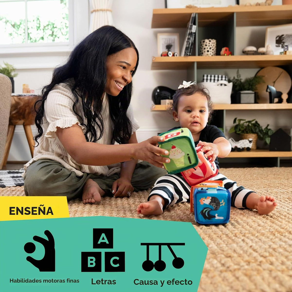 Baby Einstein Alpha Stacks - Bloques de aprendizaje para bebés, jug...
