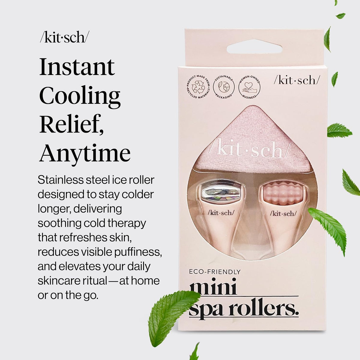 Kitsch Mini rodillo de hielo para juego de herramientas faciales -...