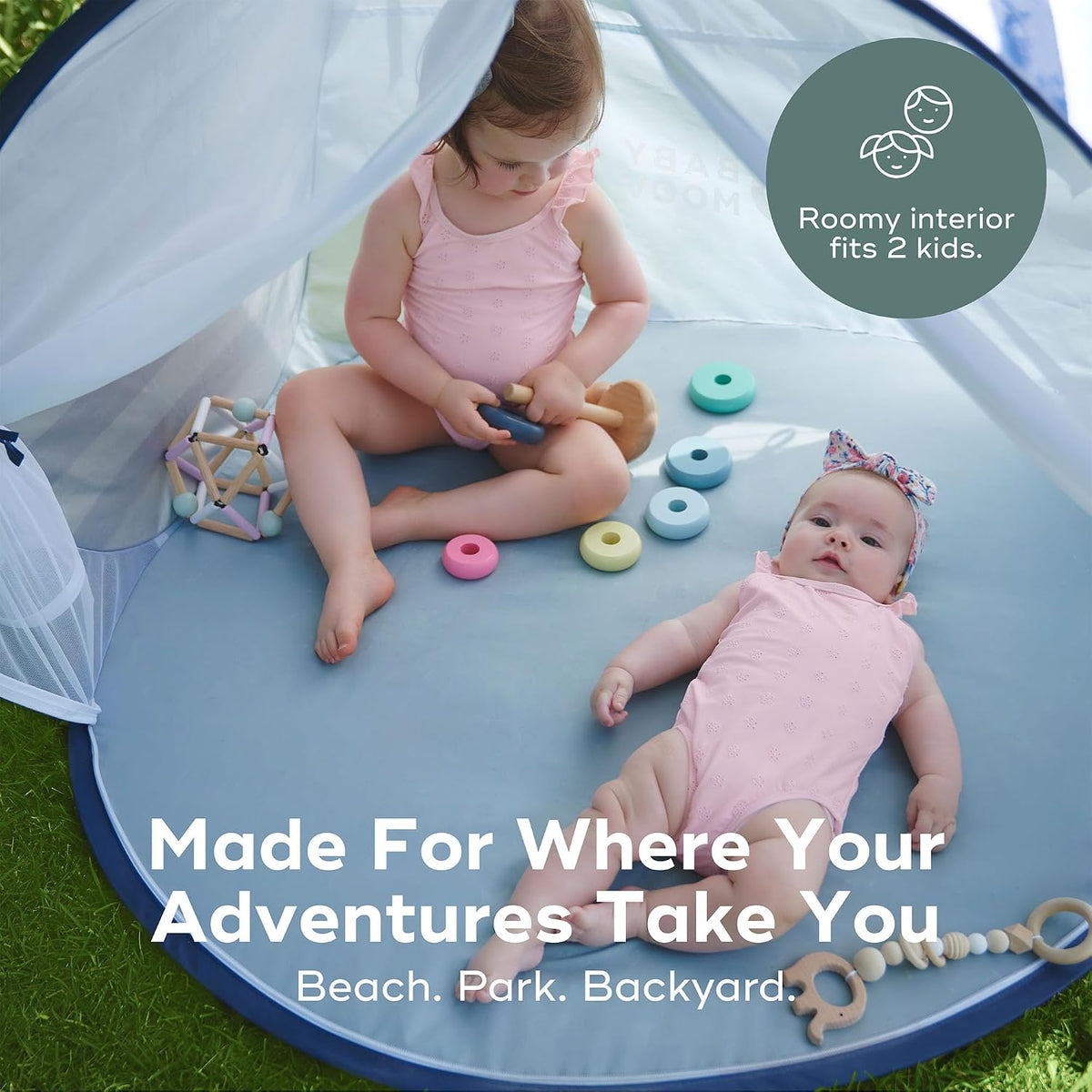 Babymoov Tienda de campaña marina anti-UV UPF 50+ con sistema despl...