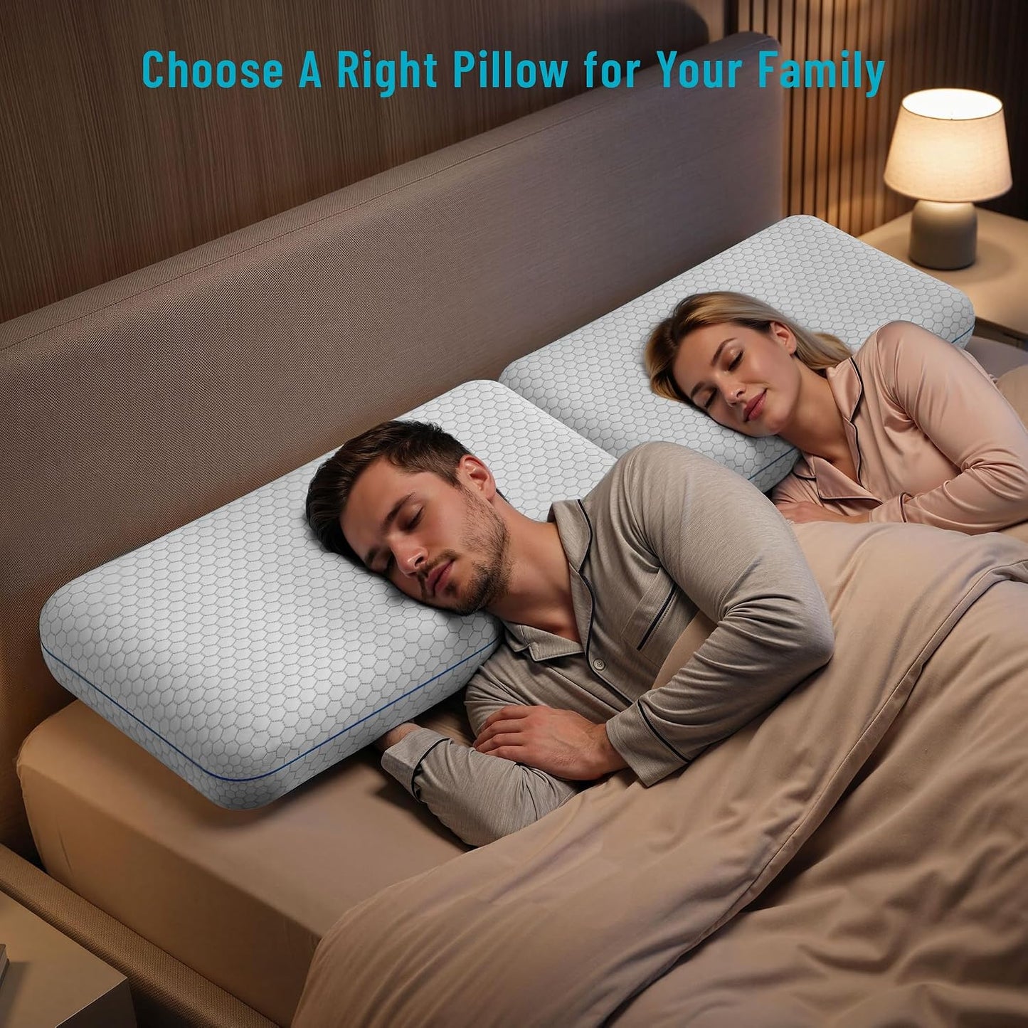 CushyOasis - Almohadas de espuma viscoelástica para personas que du...
