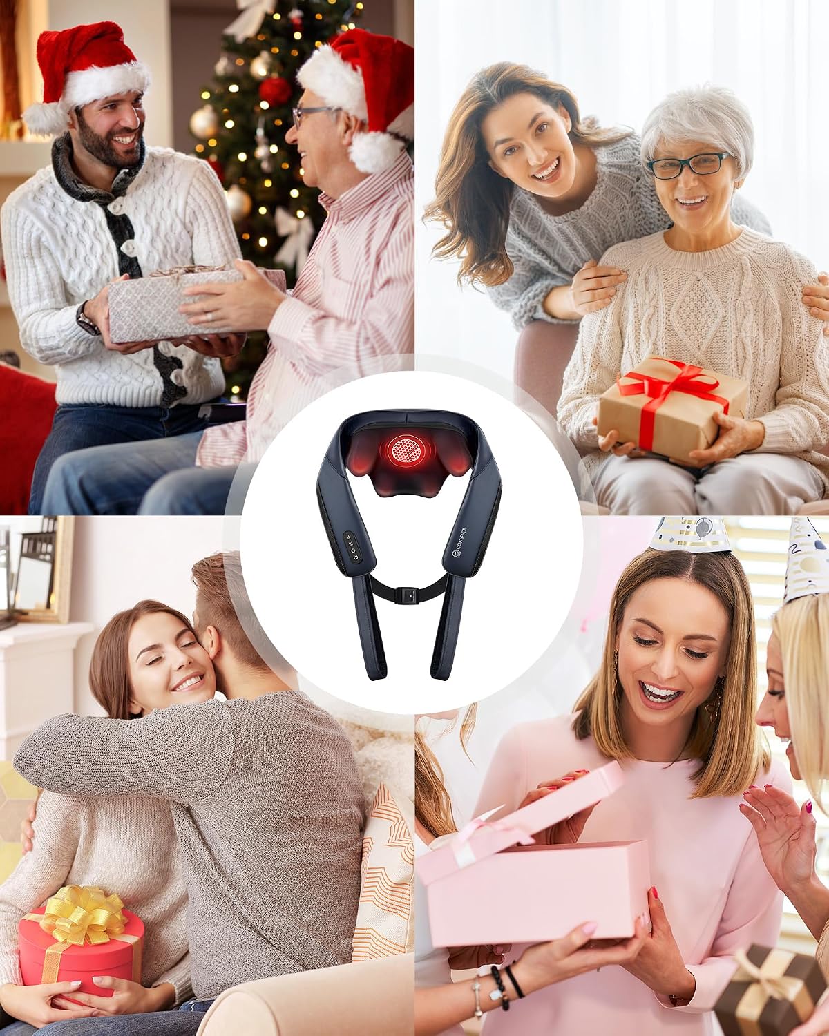 COMFIER 2026 Masajeador inalámbrico 4D para cuello y hombros, HSA e...