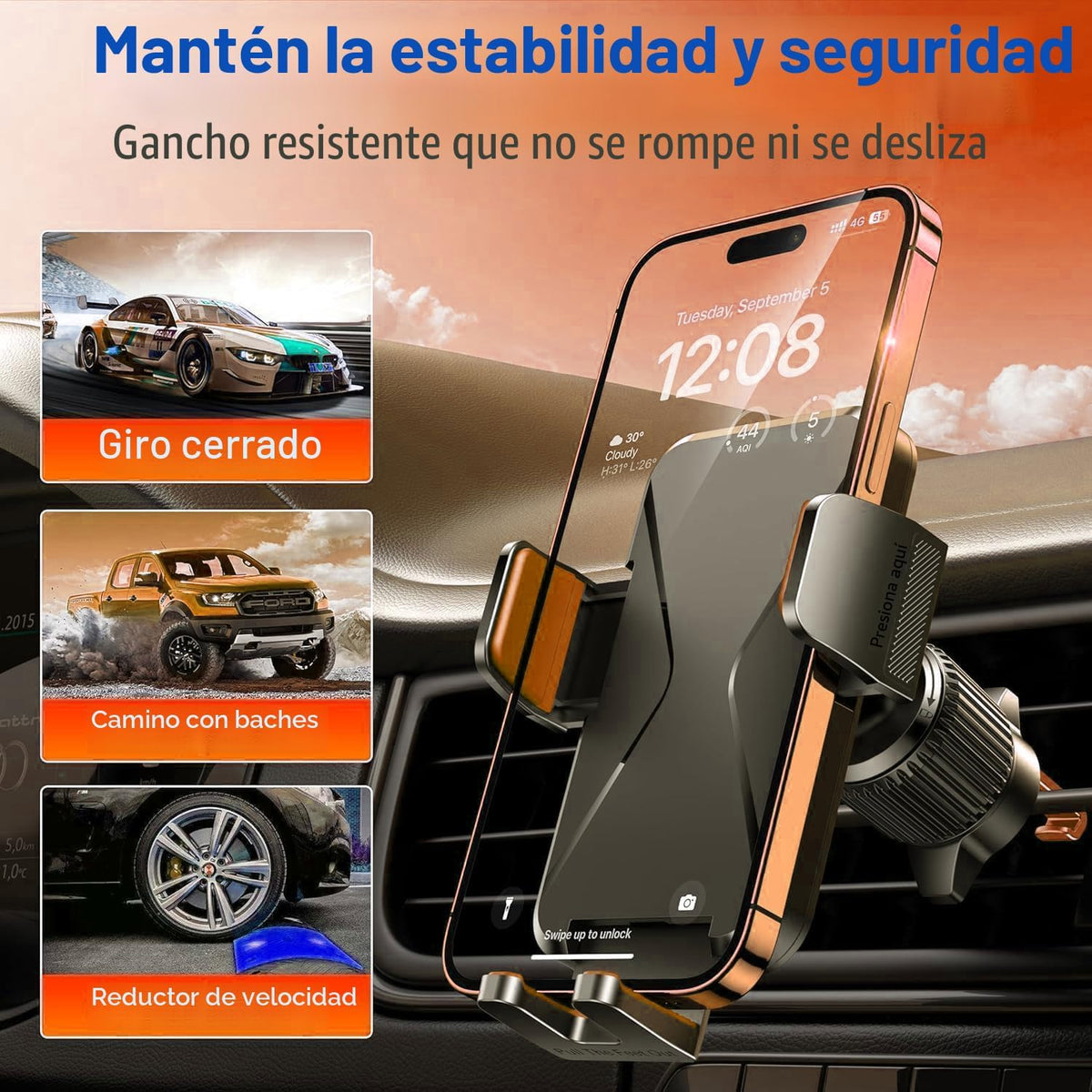 Qifutan Soporte para teléfono celular [clip de actualización que nu...