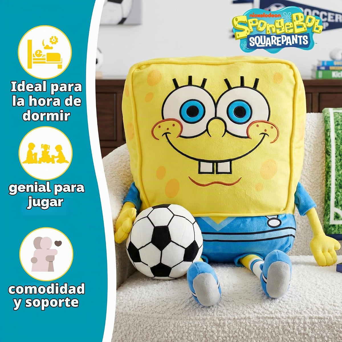 Franco Bob Esponja - Ropa de cama para niños, súper suave y acogedo...