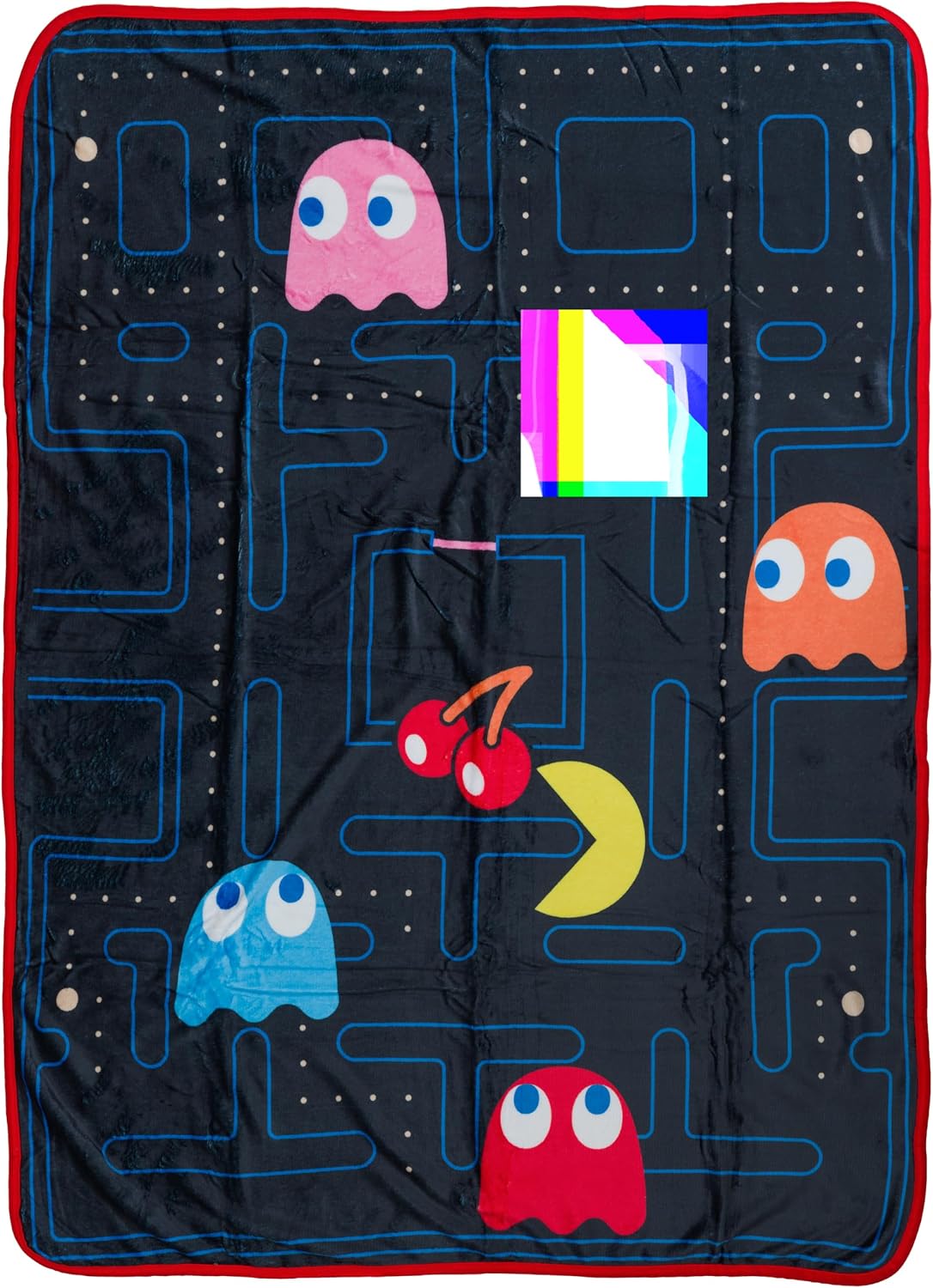 Silver Buffalo Pacman - Manta de forro polar de 45 x 60 pulgadas, s...