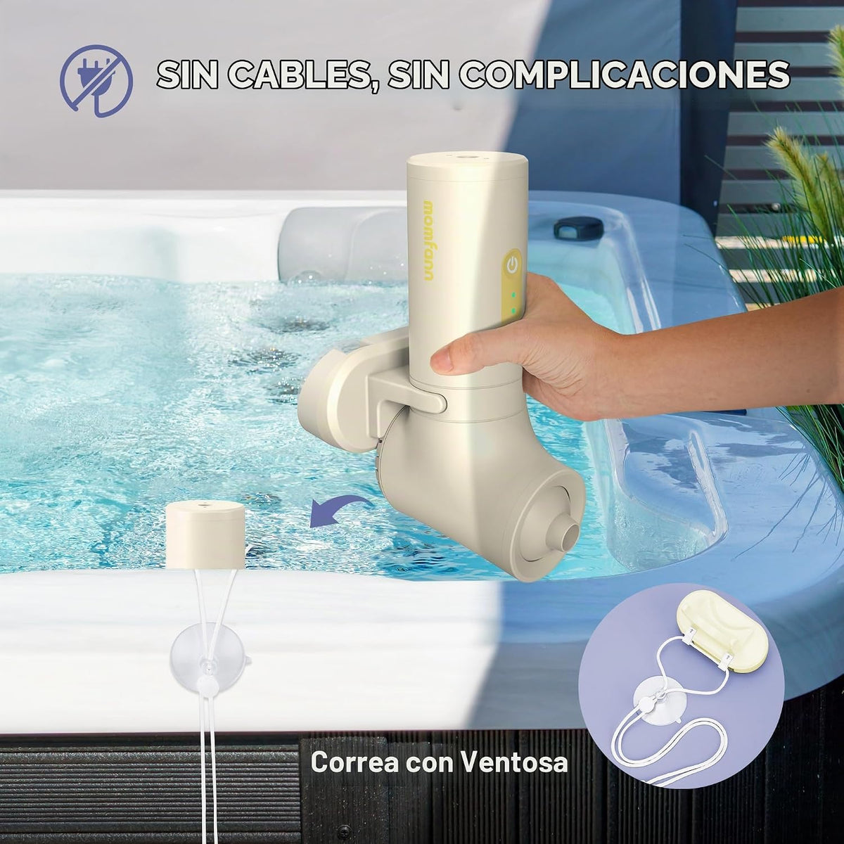 MOMFANN Bath Jet Spa, accesorios de bañera portátiles inalámbricos...