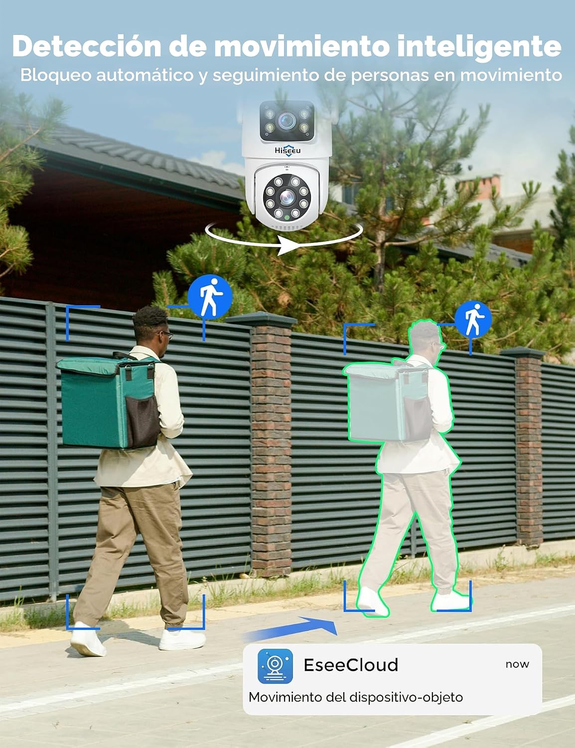 Cámaras de seguridad inalámbricas Hiseeu al aire libre, WiFi Pro de...