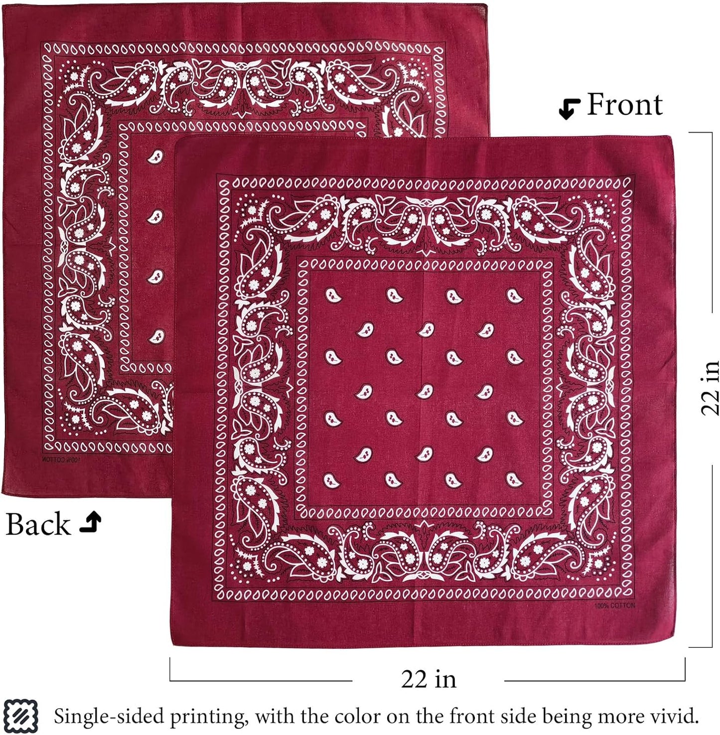 Gorgeous Island Paquete de 4 bandanas 100% algodón de 22 x 22 pulga...