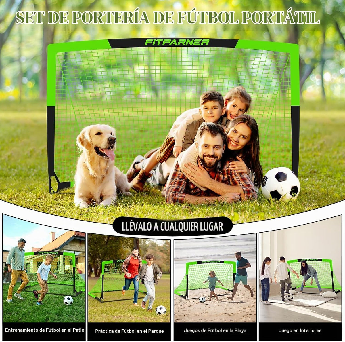 FITPARNER Arcos de Fútbol para Niños para Patio Trasero - Juego de...