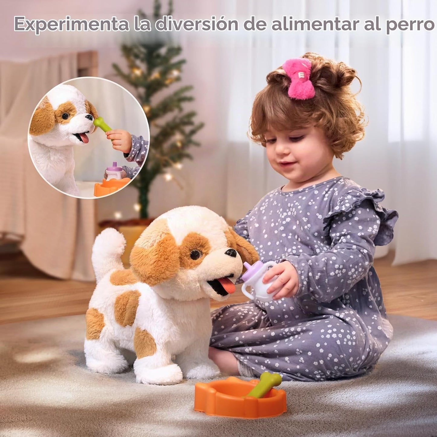 OR OR TU Juguete de perro caminando y ladrando con correa de contro...