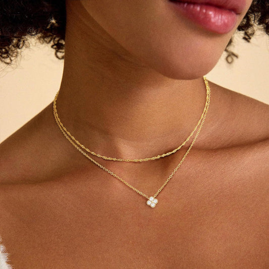 Patwes Delicados collares de oro para mujer, a la moda, no se deslu...