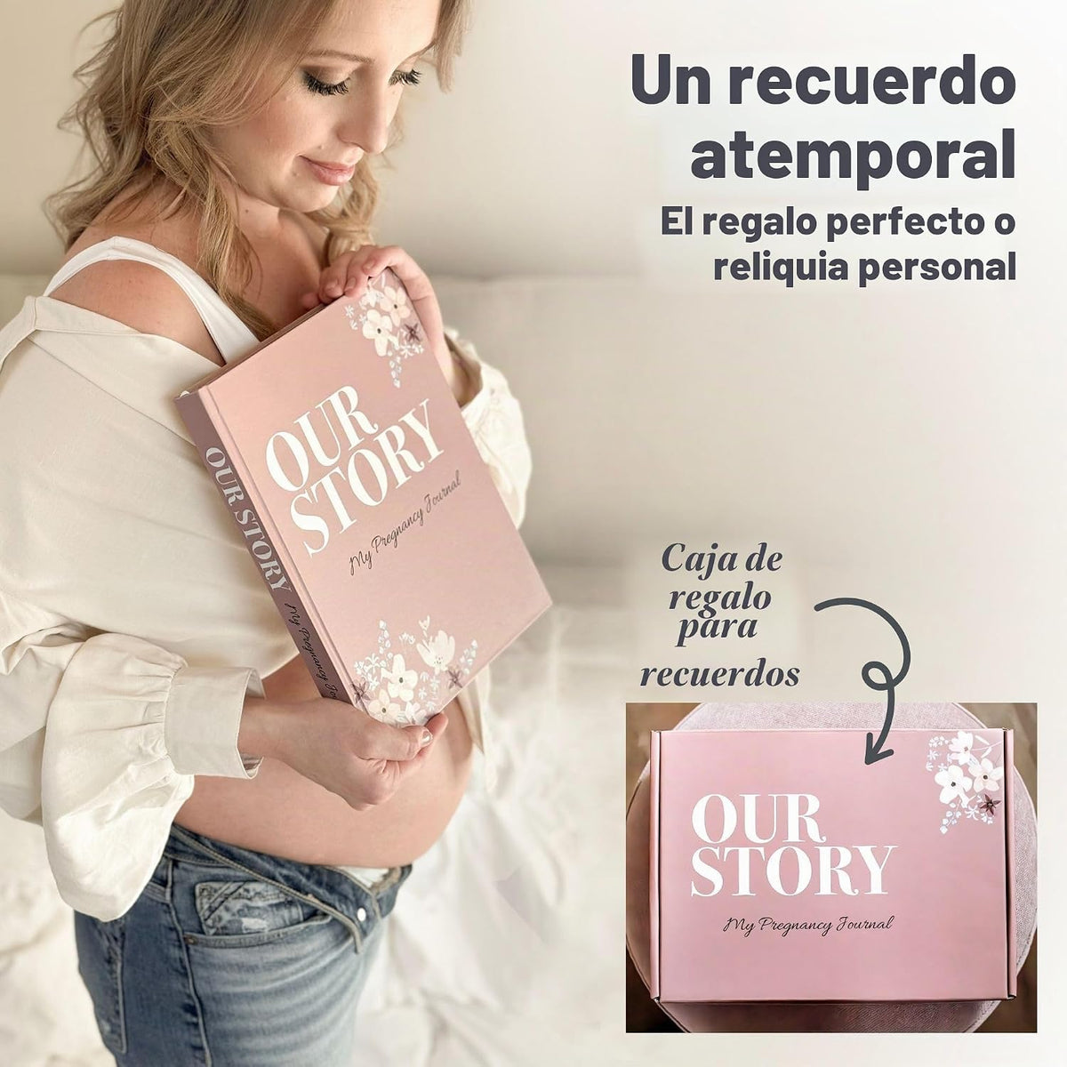 Diario de Embarazo Libro del Bebé \u2013 11" x 8.5" Tapa Du...