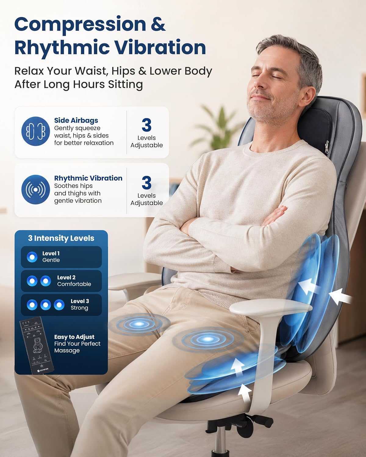 COMFIER Masajeador de cuello y espalda Shiatsu 2026 con calor, almo...