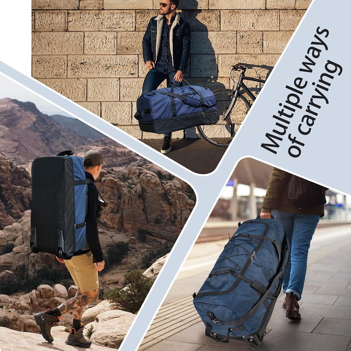 Vrtisa 110L Expandible a 140L Bolsa de viaje plegable de 32" co...