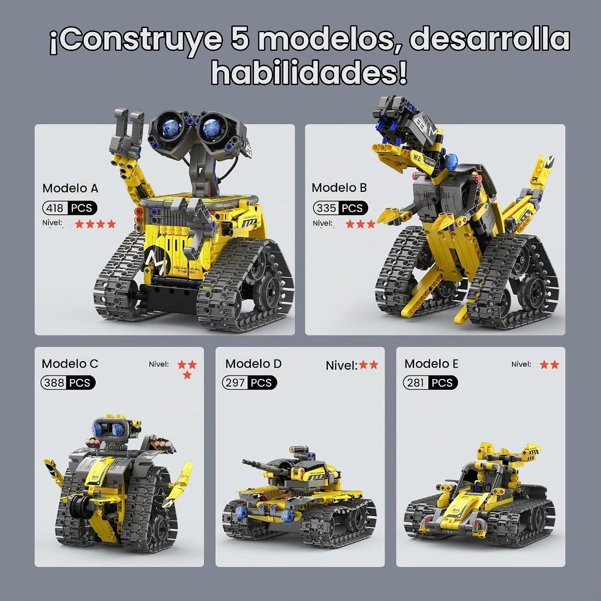 Mibido Kit de construcción de robot STEM de regalo para niños de 8...