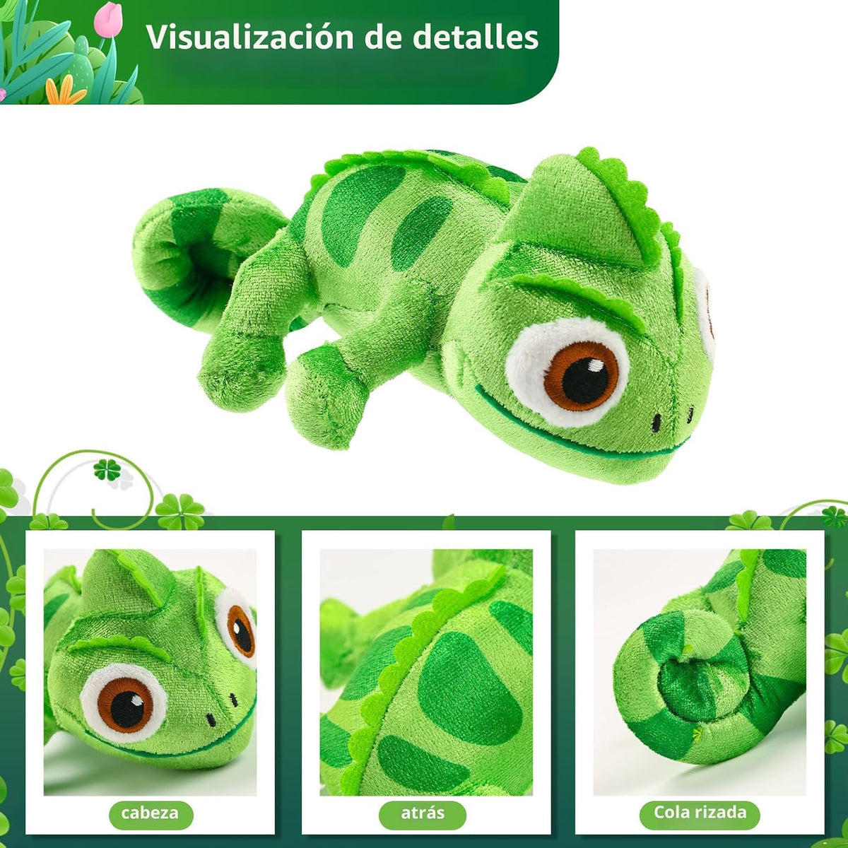 Muñecos de peluche de camaleón, para niñas y niños, de peluche de h...