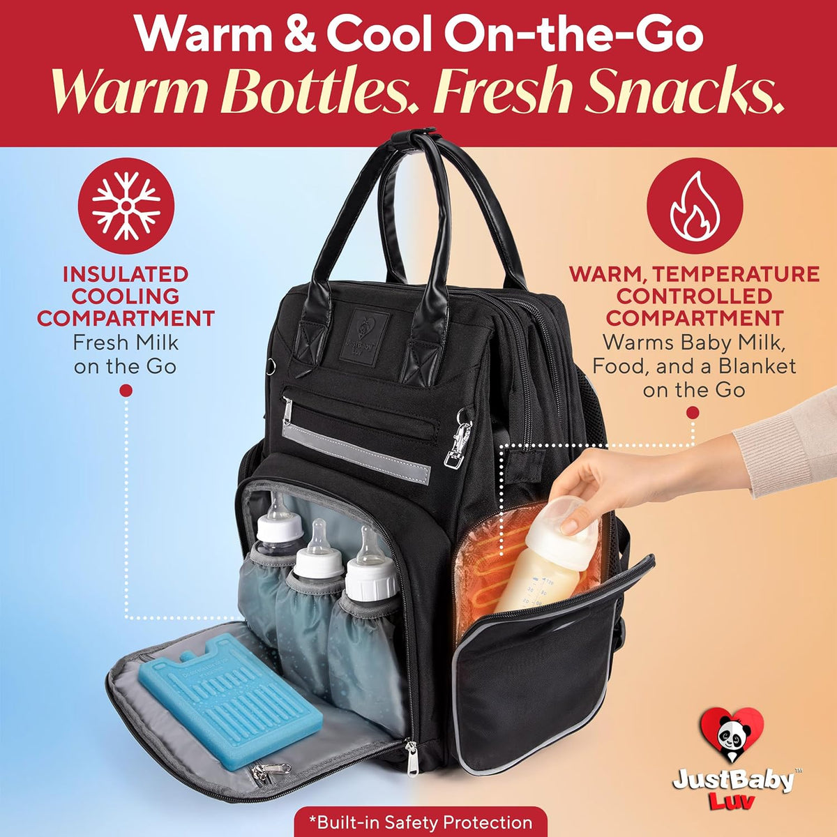 Bolsa de pañales para bebé premium con cambiador, mochila para paña...