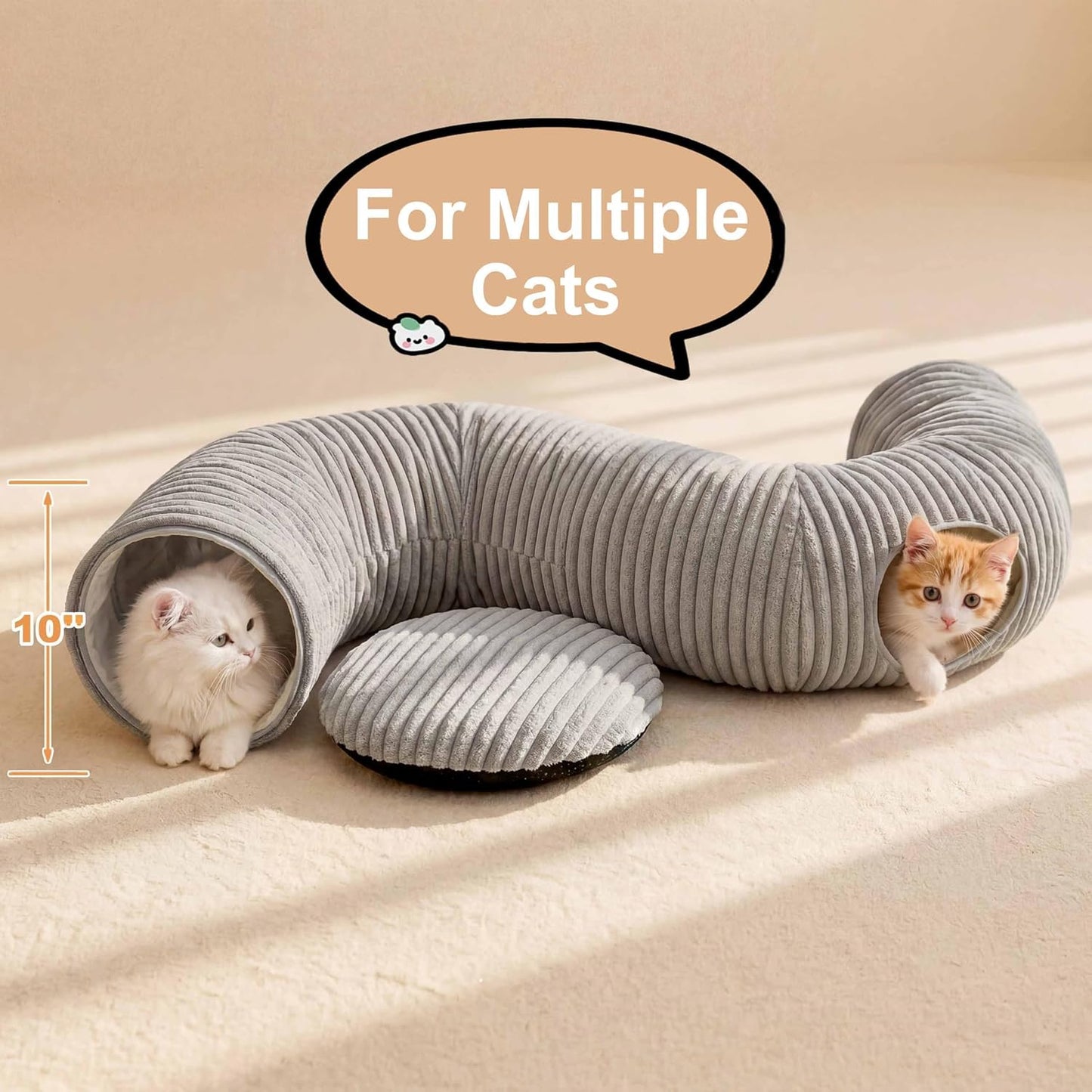 MOYMO Cama tipo Túnel para Gatos de Interior, Cama tipo Cueva de Ga...