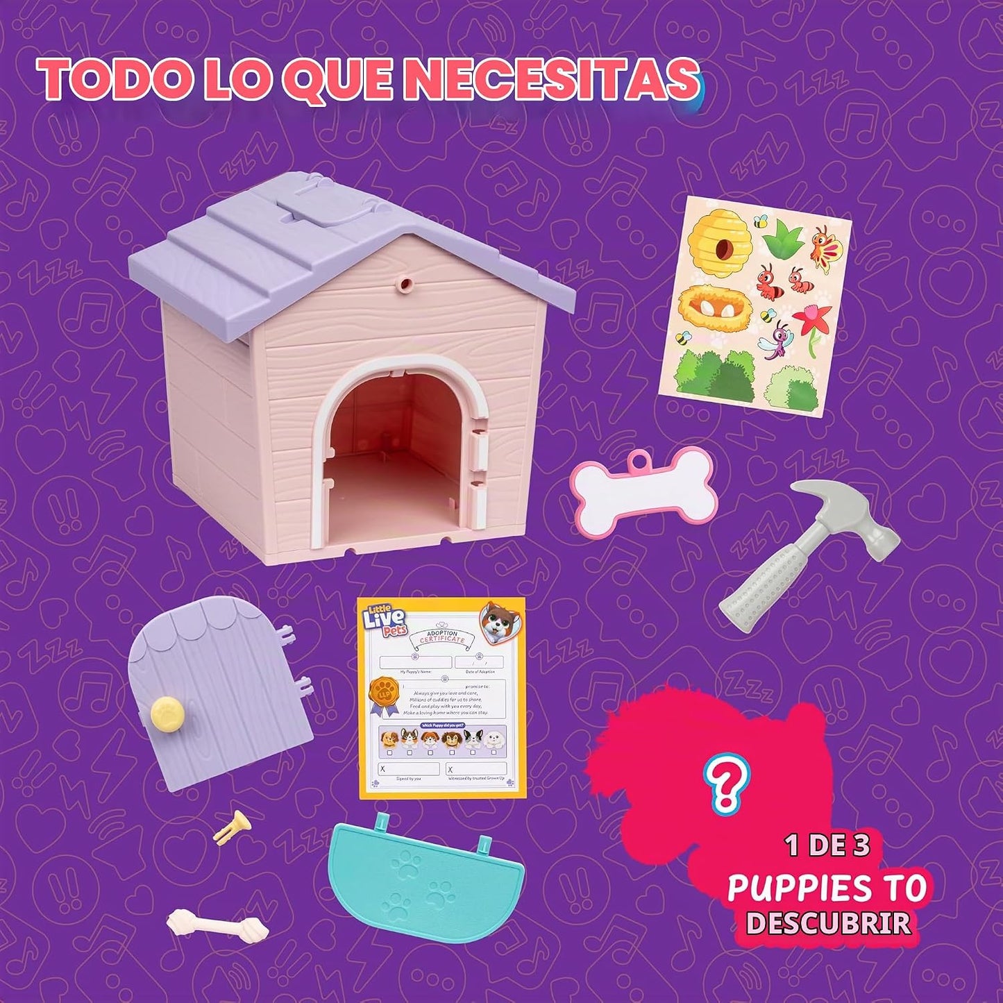 Little Live Pets Mi casa de mi cachorro Mini Set de juego, Rosa, Pe...