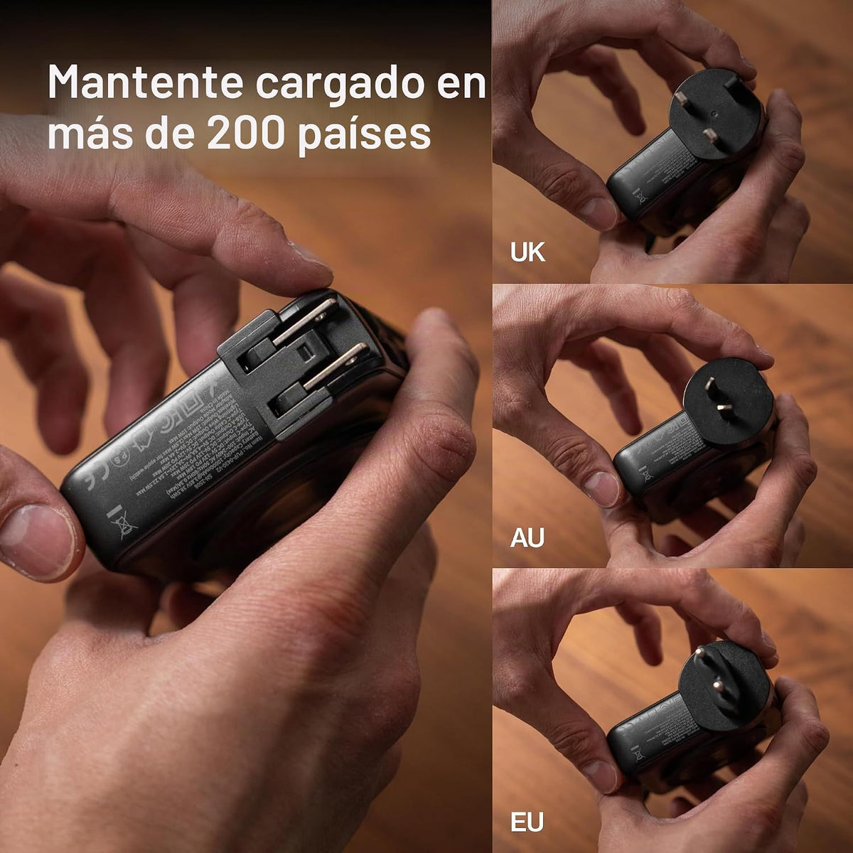 Statik SmartCharge (Gen 2) - Cargador de viaje 5 en 1, enchufe de p...
