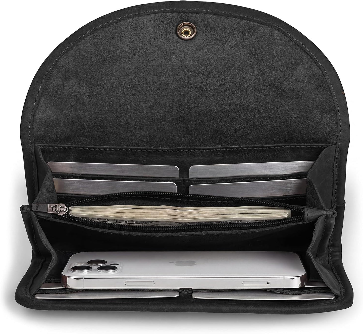 Hide &amp; Drink, Cartera de mano para mujer, soporte para dinero y...