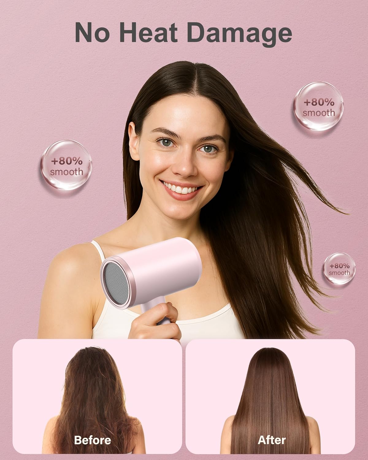ANNLARY ANNLARY - Secador de pelo con peine, 1800 W con difusor par...