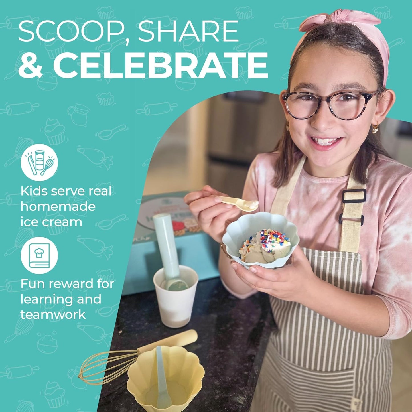 Tovla Jr. Kit de ciencia de helados para niños | Haz helado real co...
