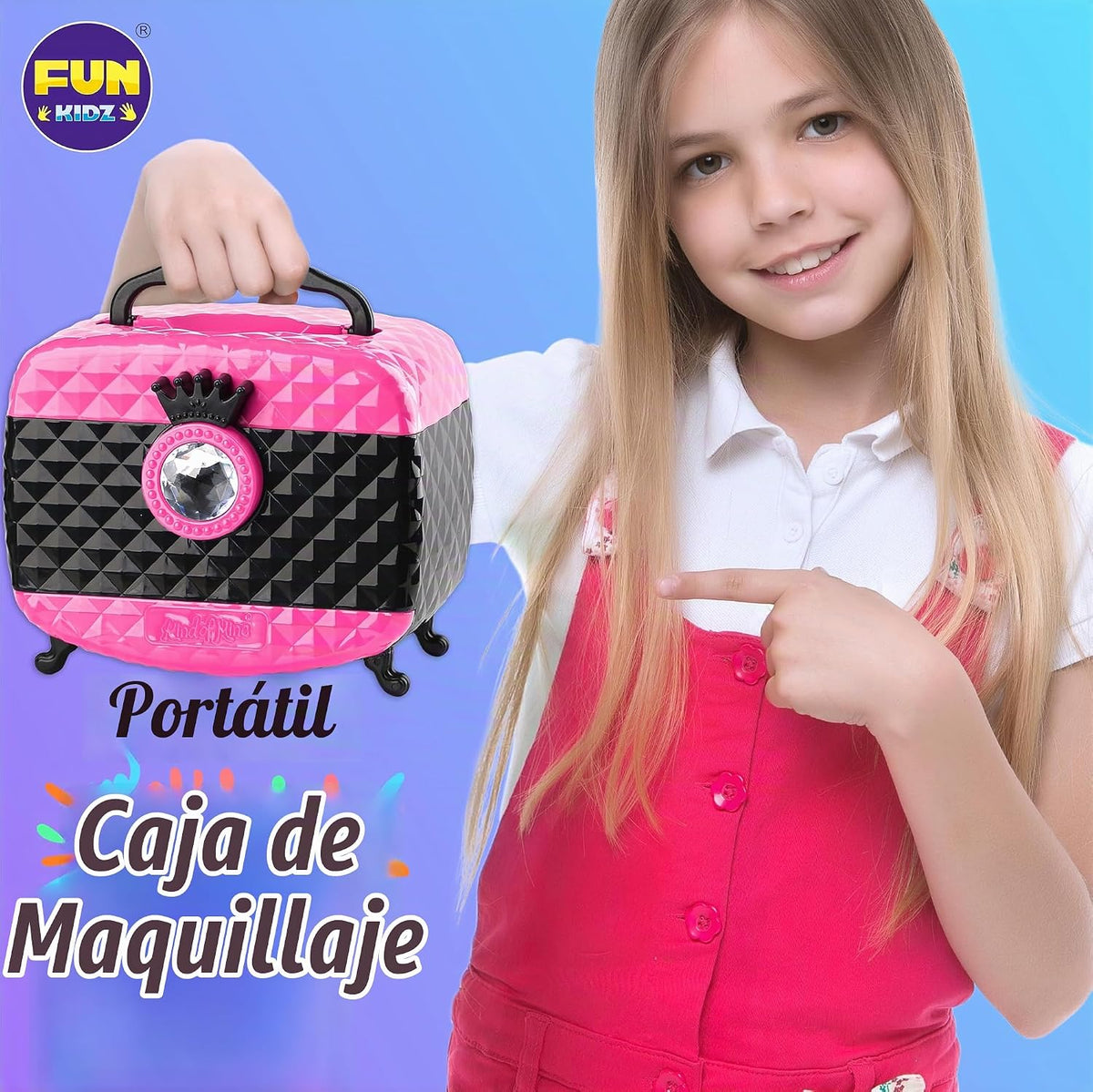 Kit de maquillaje para niños, FunKidz 60 piezas de juguetes cosméti...
