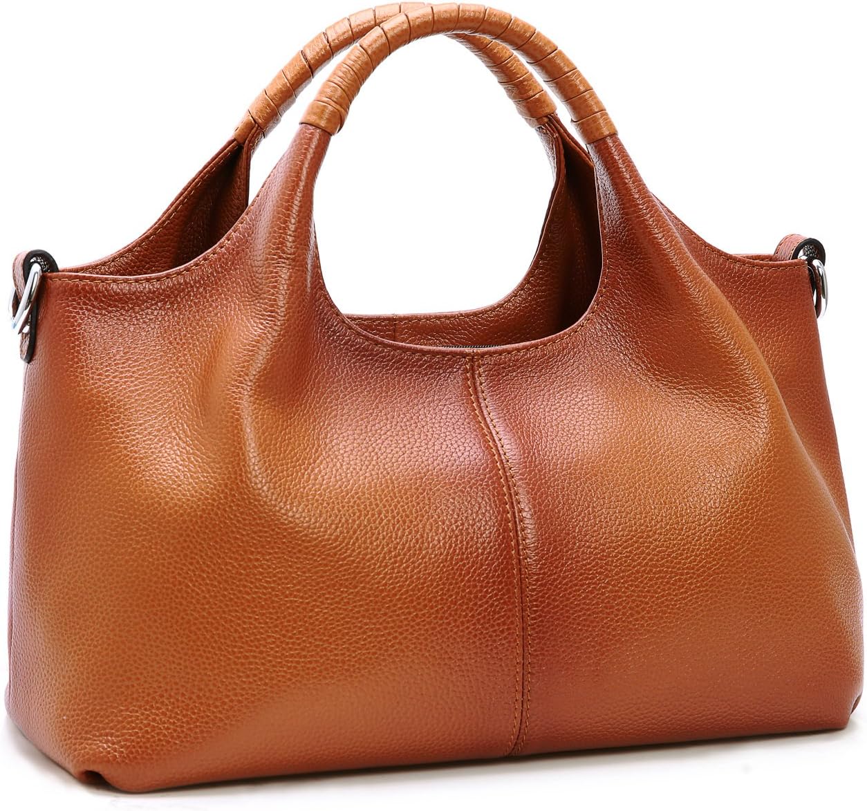 Iswee Bolsos de hombro de cuero genuino, bolsos y bolsos para mujer...
