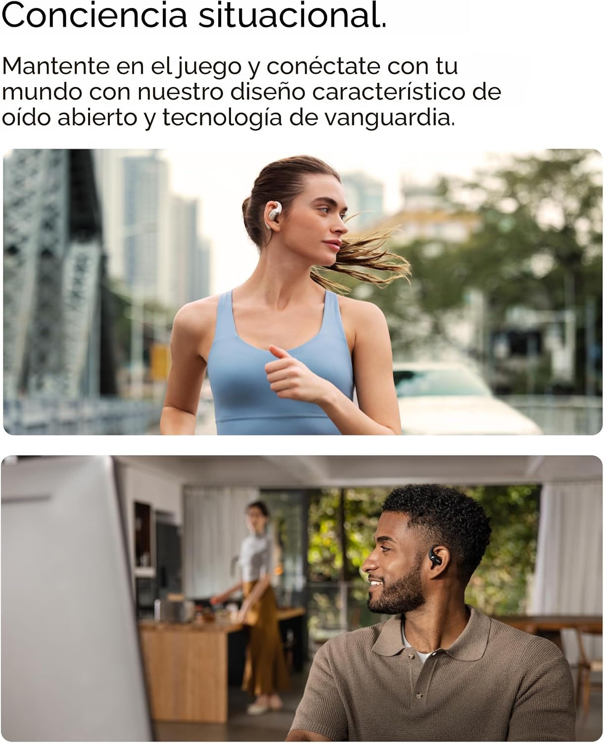 SHOKZ OpenFit 2 Auriculares de Oreja Abierta, Auriculares Inalámbri...