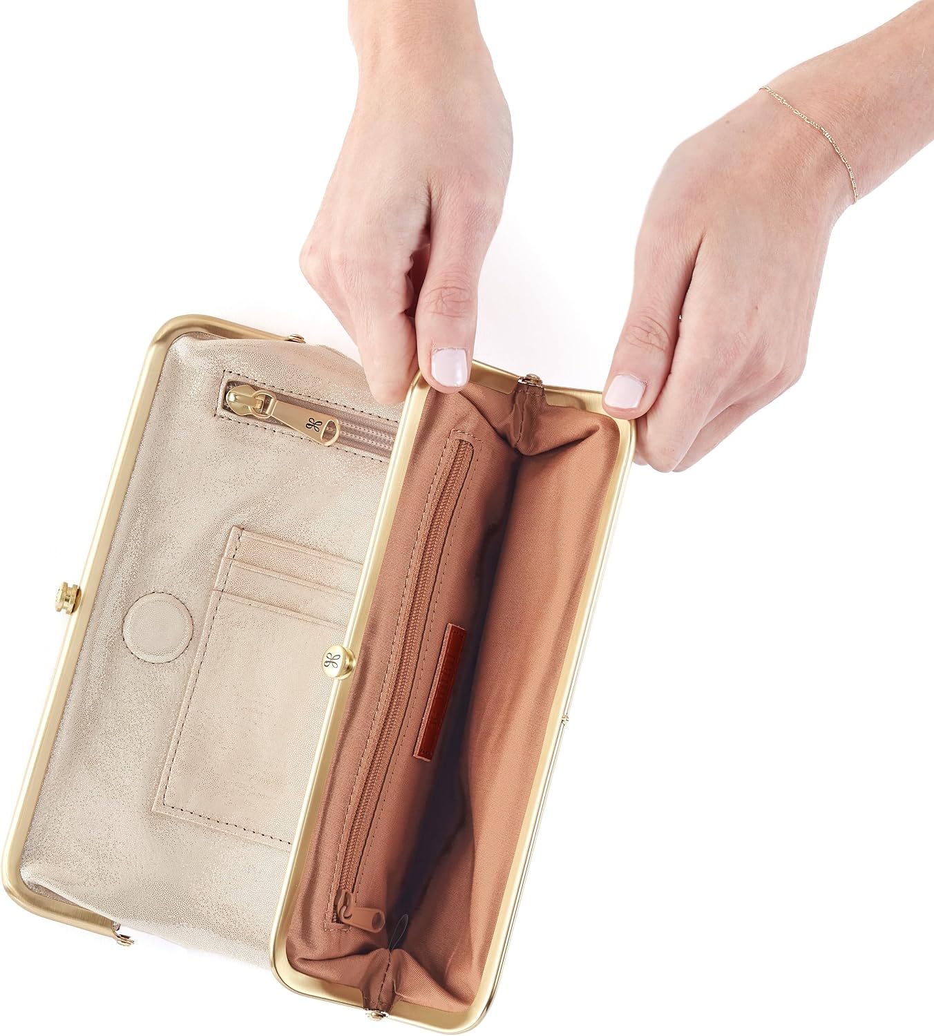 HOBO Cartera de mano de piel Lauren para mujer | Marco de inspiraci...