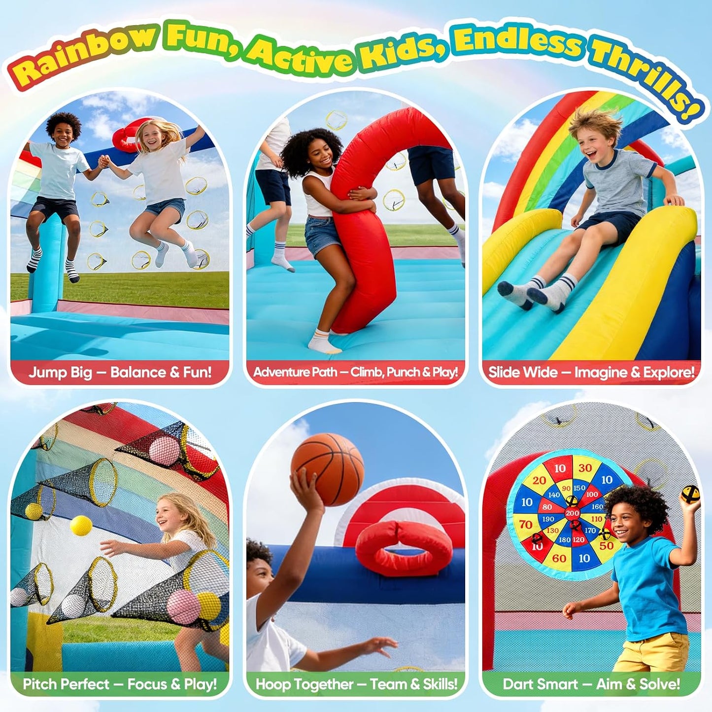 Casa de rebote para niños grandes de 8 a 12, castillo inflable extr...