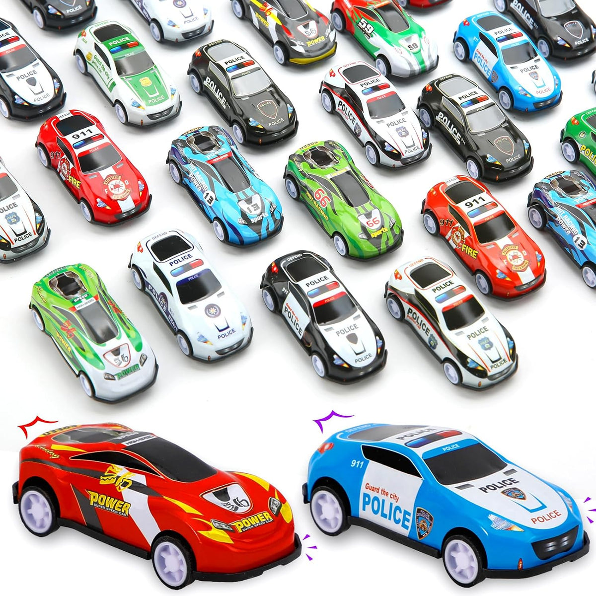 Siwarm 28 piezas de juguetes de autos de retroceso para niños, recu...