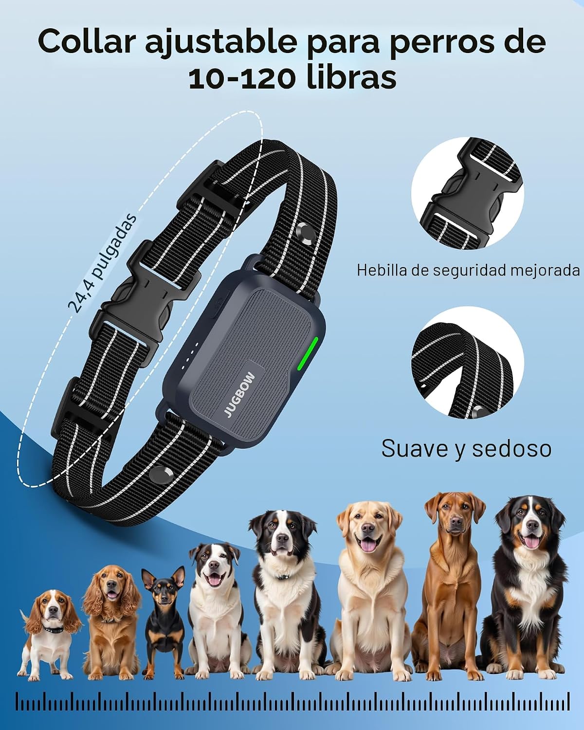 Jugbow Collar de choque para perro, collar de entrenamiento para pe...
