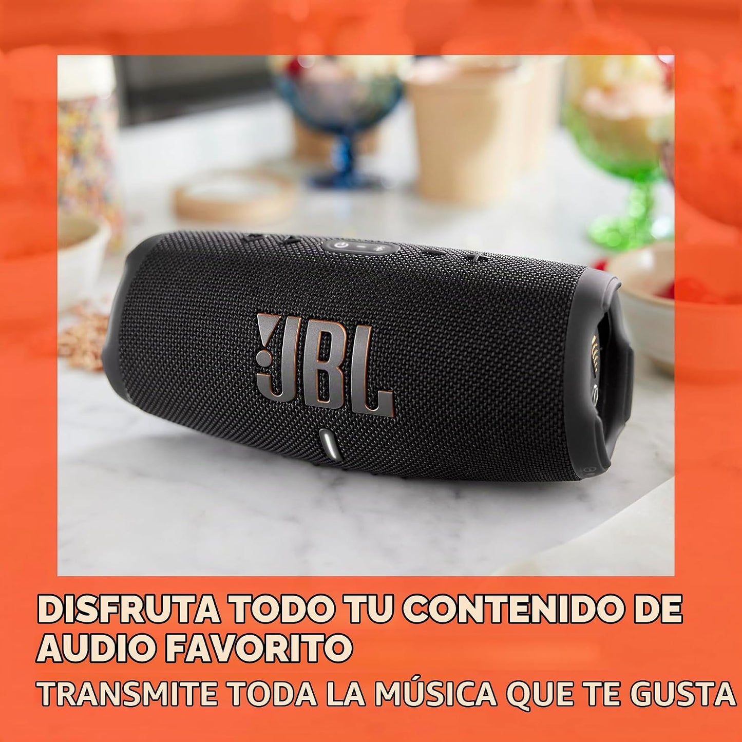JBL Charge 5 Wi-Fi - Altavoz portátil Wi-Fi - Negro | Bold JBL Orig...