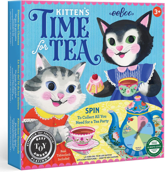 Juego eeBoo Kitten's Time for Tea Spinner, construcción de historia...