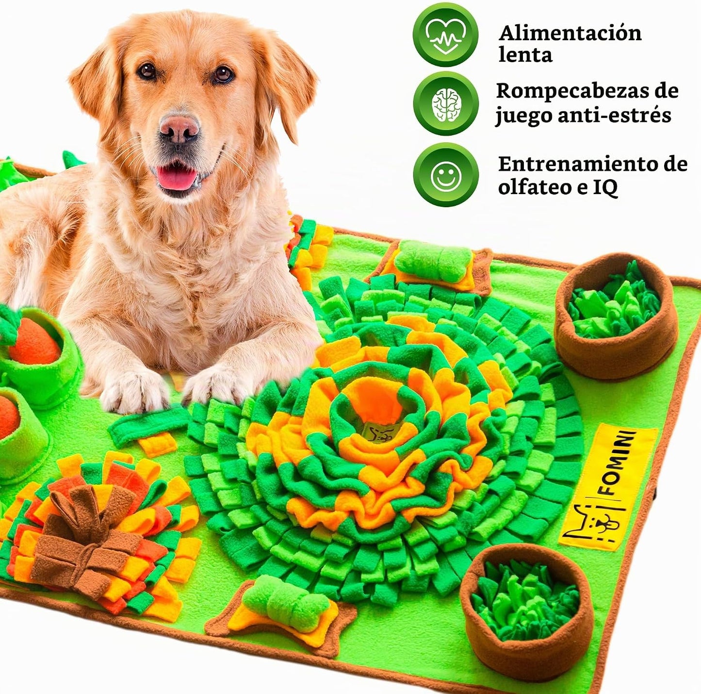 FOMINI Alfombrilla de olfateo para perros \u2013 33.5 x 19.7 \u2013...