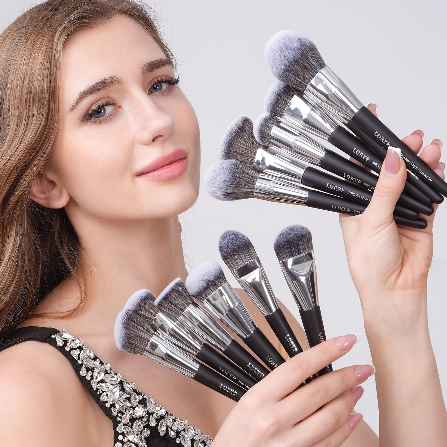 LORYP Juego de brochas de maquillaje profesional 32 piezas, kit de...