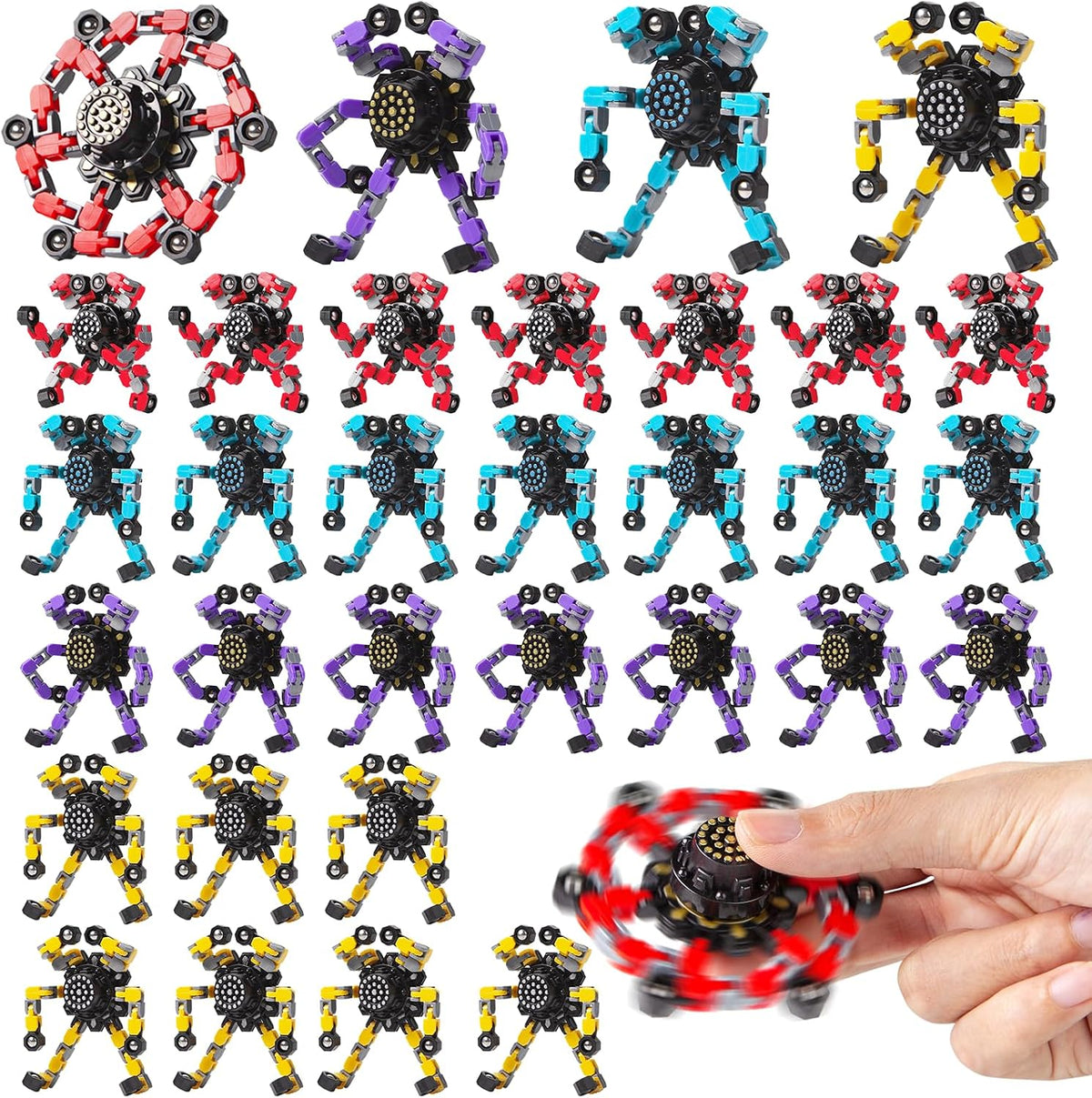 Gokeey Fidget Spinners Transformables 32 Piezas para Niños y Adulto...